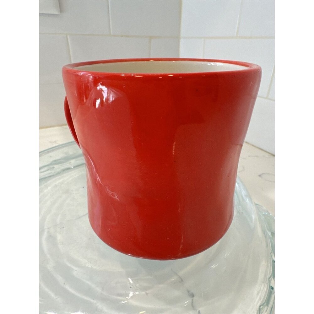 Anthropologie Ceramic Hand Painted Monogram Initial Mug Letter "Y" Red RARE - Picture 5 of 9